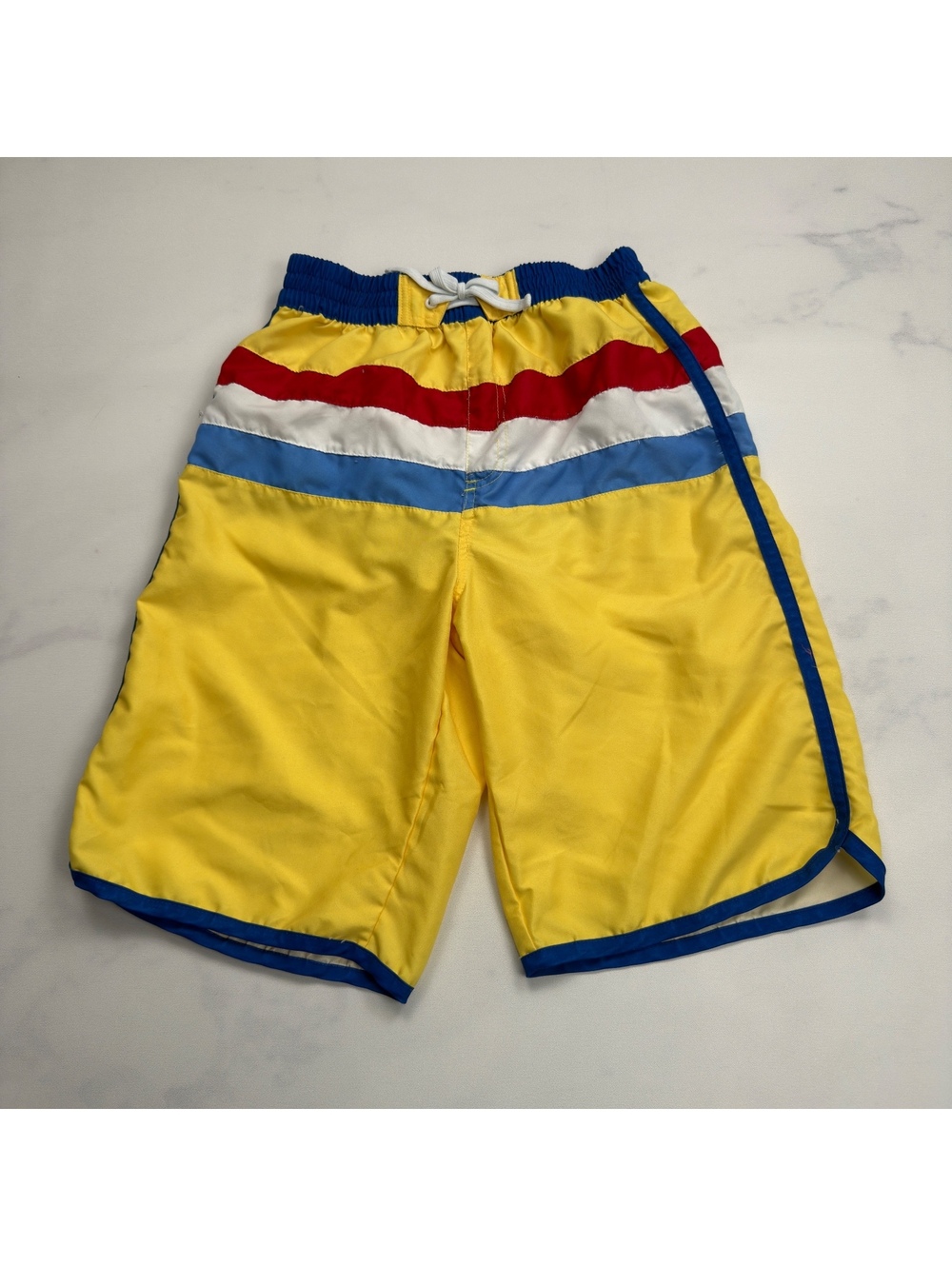 kidpik Swim Shorts Colorblock Stripes Elastic Waist -  Boys XXL
